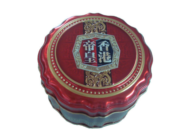 CMYK Biscuit Tin Box Embossed 0.32mm Round Tin Boxes With Lids