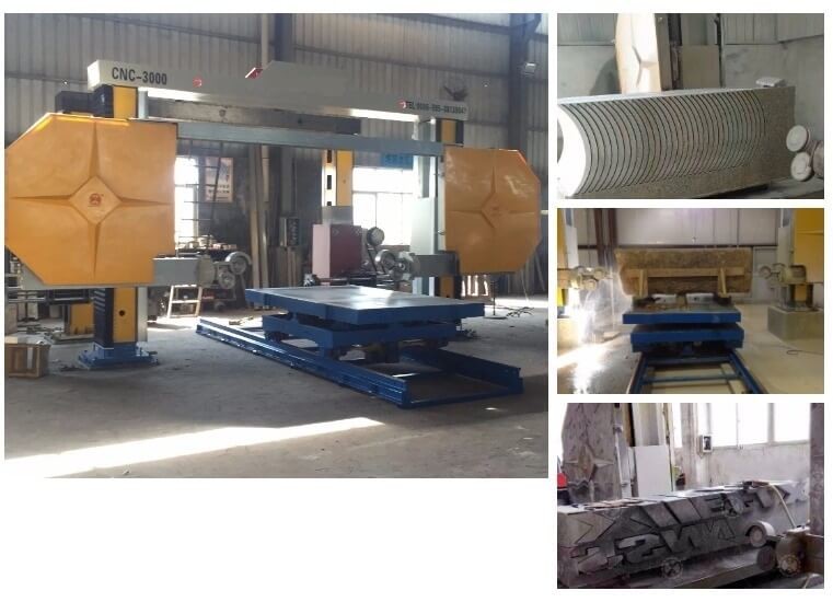 Trolley Size 5 Axis CNC Marble Wire Cutting Machine