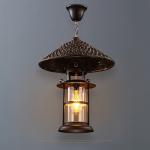 Retro Industrial Single Head Glass Chandelier Bar Network Coffee Restaurant E27