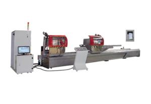 China Double Head Cnc Aluminium Cutting Machine , Pvc Aluminium Doors Windows Manufacturing Machines wholesale