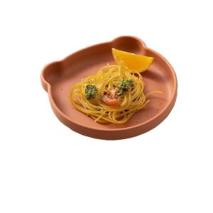 China JOURJOY Childrens Silicone Plates Animal Bear For Dining With Size Is 18*18*4cm And Weight Is 220 Gram wholesale
