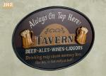 Vintage Style Club Wall Sign With Resin Beer Photo