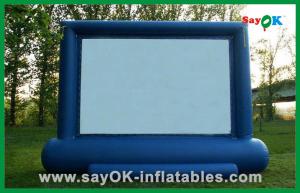 China Blue Large Inflatable Movie Screen Rental For Backyard Movie Theater wholesale