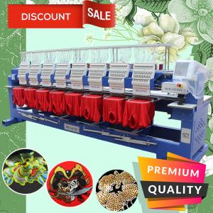 China 15 needles 400*450mm cap t-shirt flat 3d 8 head computer embroidery machine for sale but cheaper than brother embroidery on sale