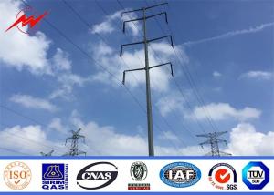 China 33kv transmission line electrical power pole steel pole tower wholesale