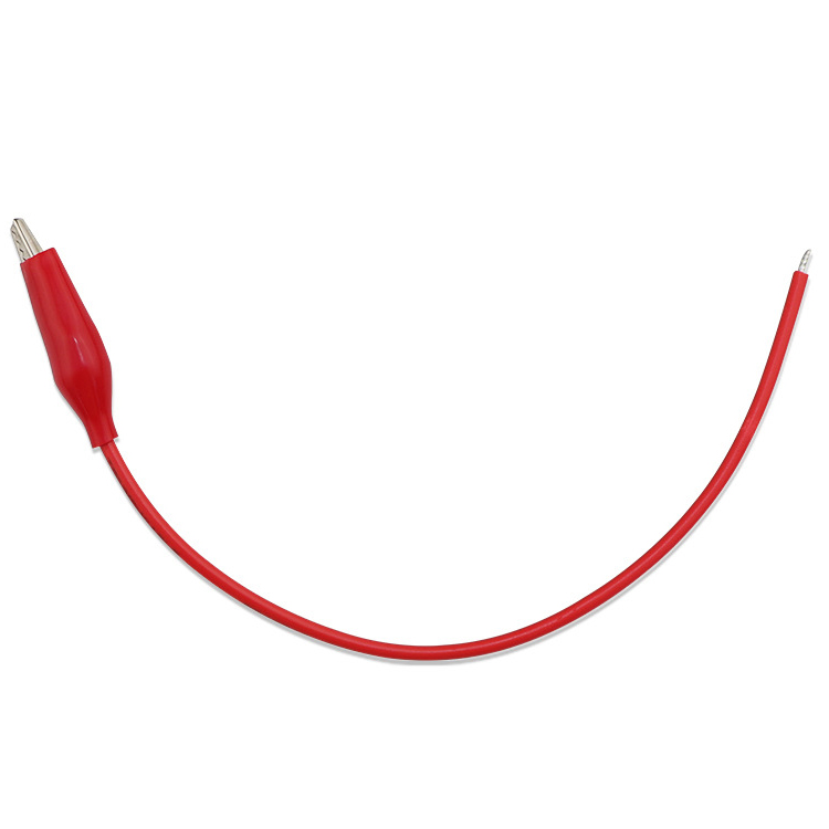 Black Red Single Alligator Clip Test Power Cable