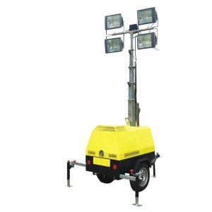 China 7 Meters Mobile Lighting Vehicle 5KW Diesel Generator With 1000W*4 Gold Halide Light wholesale