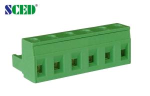 China Single Level Plug In Terminal Block Brass Female Connectors Pitch 7.62mm wholesale