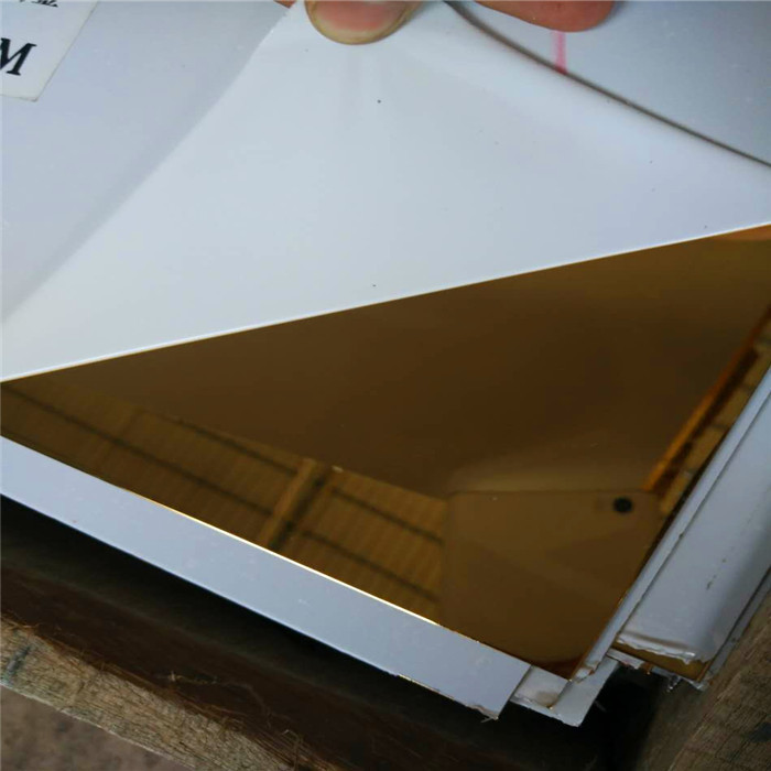 8k mirror gold color stainless steel sheet 304 0.8*1219*2438mm
