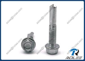 China Ruspert Plated Stainless 410 Hex Washer Head Self Drilling Screw for Heavy Duty Steel Structure wholesale