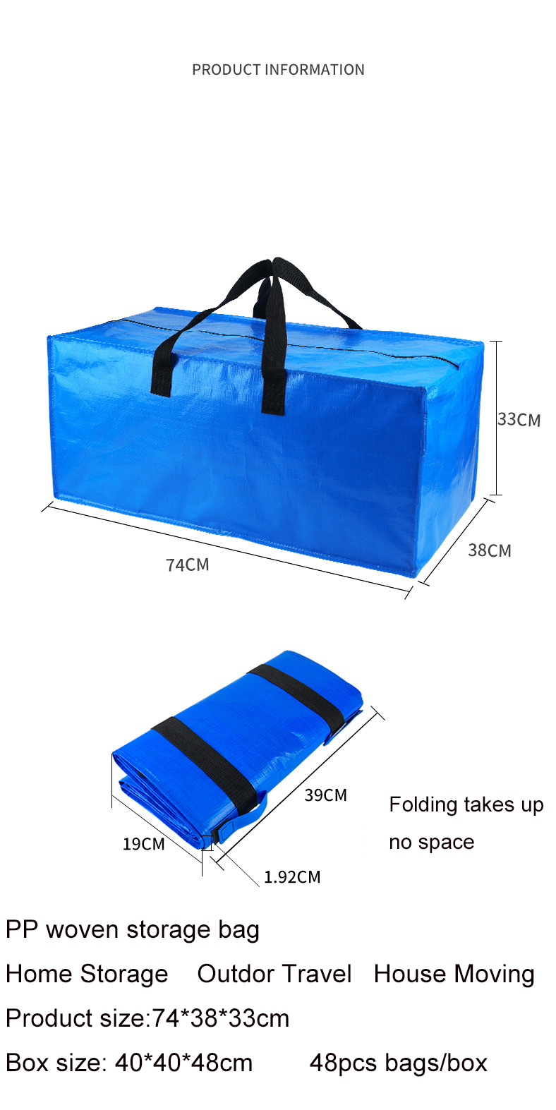 PE Woven Bag for Travel Storage ISO9001 Certified Direct Hot Offer on Stock