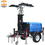 Mobile Diesel Powered Light Towers 6kw/50hz 7.5kw/60hz Telescopic Lighting Tower