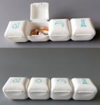 Customized logo Hot sales colorful plastic pill box,7 day pill box,192g vitamin