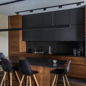 China Customized Veneer Color Modular Furniture Cupboard for Villa/Apartment Modern Kitchen wholesale