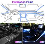 18 In 1 Auto Ambient Lighting Light Neon Exterior Strip 96MHz RGB Car Atmosphere