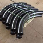 90/45/180 Degree Butt Weld / Socket Weld Seamless Bend Sand Blasting Black Oil