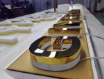 Wall Mounted 3D LED Backlit Signs , Stainless Steel Custom Laser Cut Letters
