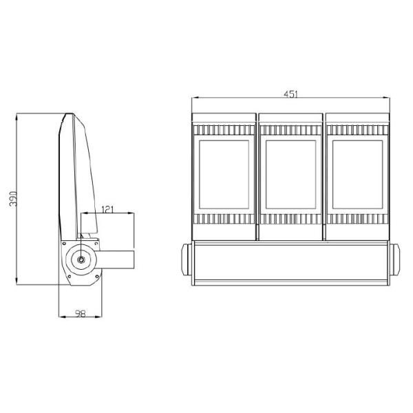 Outdoor 200Watt High Power LED Flood Light 31000lm With Module Design