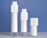 Transparent AS 50ml Cosmetic Airless Bottle 161mm Height Rectangular