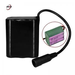 China 7800mAh 7.4V Rechargeable Battery Packs 18650  Waterproof Rubber Case on sale