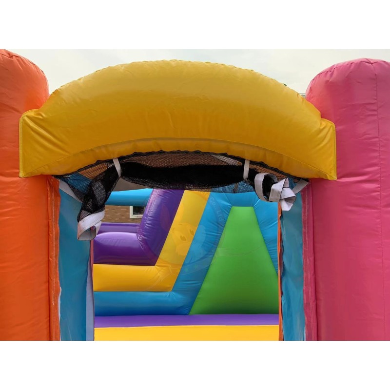 Custom Inflatable Fun Park With Bounce House Slide Combo Obstacle Challenges and Flexible Module Arrangement for Long Term Operation Projects