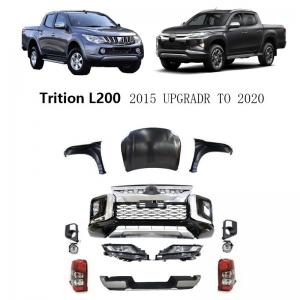 China Custom Pick Up Car Front Bumper Grill Facelift Body Kit For Mitsubishi Triton 2012-2019 Upgrade To 2020 wholesale