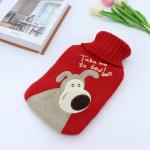 Kids Adults Screw Cap Rubber Hot Water Bag , Rubber Heating Bag