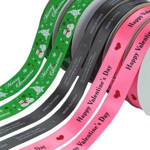 China Custom Thermal Transfer Print Polyester Personalised Grosgrain Ribbon 3&quot; wholesale