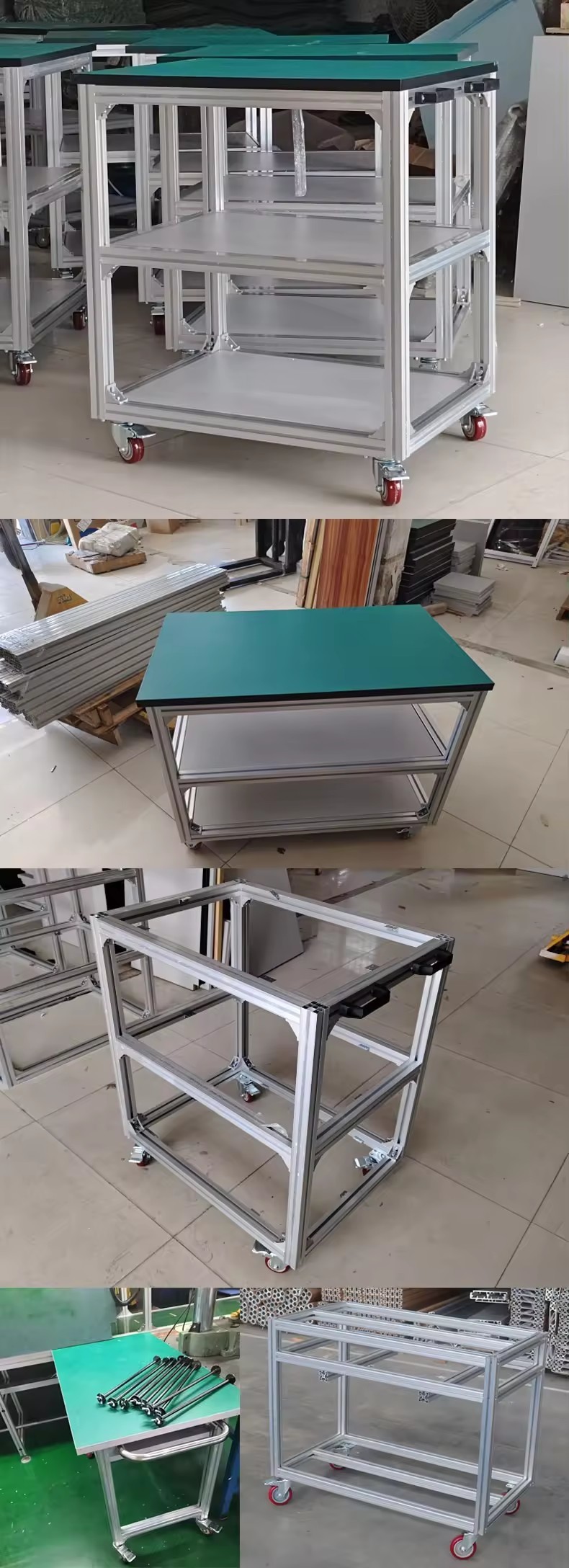High Quality Metal Lab Furniture Cart Hospital Trolley Cart For Movable Cart Equipment Trolley Workshop Table With Wheel