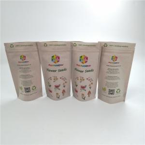China Customized Stand Up 100% Biodegradable Kraft Paper Pla Bags For Grabba Leaf wholesale