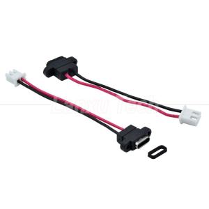 China Waterproof USB Type C Female Socket to 2 Pin 4 Pin PH 2.0 XH 2.54 SH1.0 VH ZH MX Connector Cable wholesale