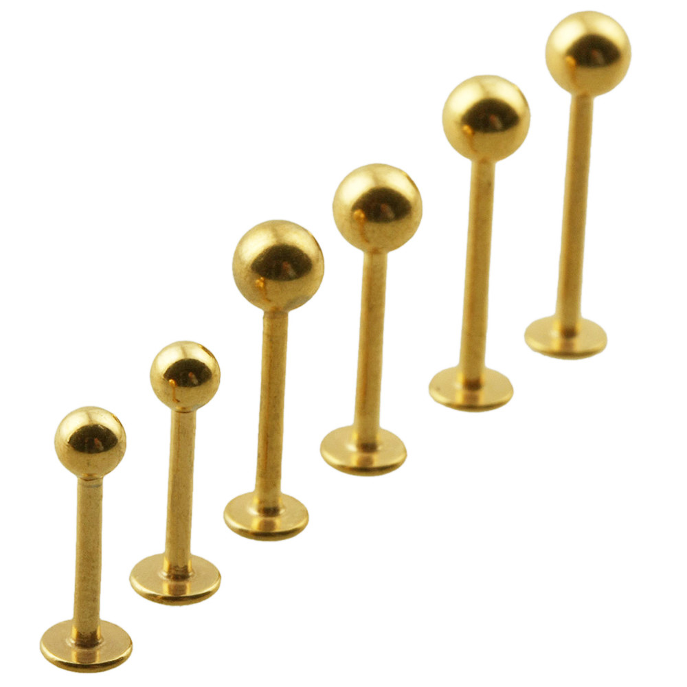 316L Surgical Steel Titanium Anodized Labret Lip Stud Ring Ear Tragus Stud Barbell Body Piercing Jewelry