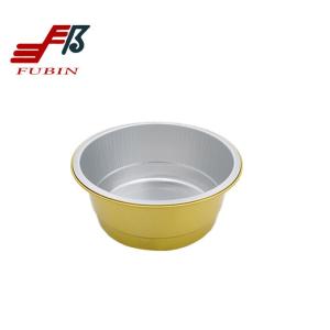 China Alloy 8011 1500ml Gold Foil Pans For Fast Food Packing wholesale