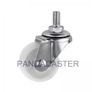 China 2 Inch PP White Caster Wheels Threaded Rod Swivel Furniture Casters wholesale