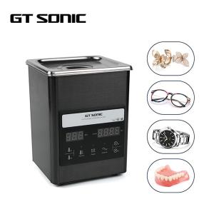 China 2L Digital Lab Ultrasonic Cleaner Square Shape Titanium Black Mirror wholesale