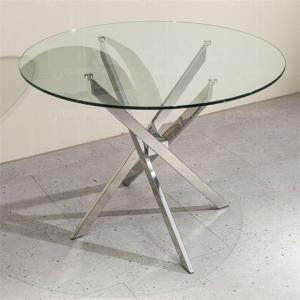 China 8mm Tempered Glass Top Dining Table with Modern Furniture Frame in Customized Color wholesale