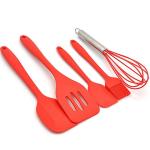 Amazon hot selling 5 Piece Cooking Tool Set Premium Silicone Kitchen Baking