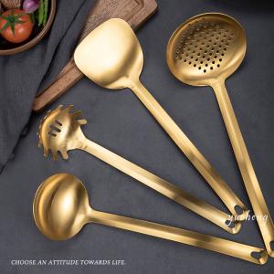 China Factory Gold Luxury Color Stainless Steel Kitchen TOOLS Utensils Amazon Kitchen Tool wholesale