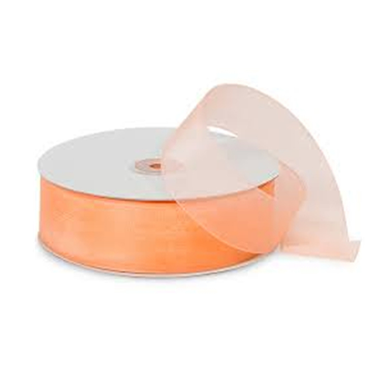 Various Color Polyester Organza Ribbon Sheer Style For Gift Box Packing