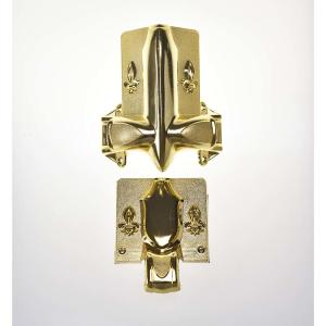 China Gold Plated Funeral Accessories Handle , Parts Of A Casket Compact Structure wholesale