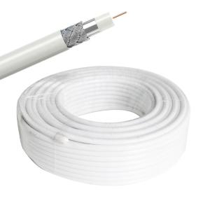 China CCS PVC Jacket RG6 Quad Shield Coaxial Cable For CATV Satellite 75ohm wholesale