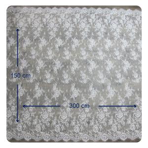 China 100 Nylon Swiss Voile Chantilly Lace , Customized French Lace Fabric wholesale