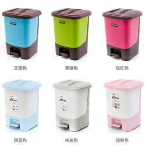 China Pedal Green Barrel B And Q Airtight Dustbin With Cover wholesale