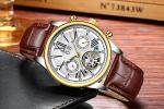 Brand KINYUED fashion mens wind up use hand water resistant tourbillon automatic