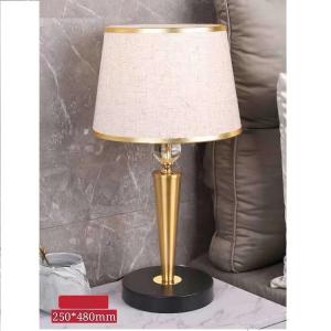 China Brass Gold AC220V Decorative Table Lamp For Villa Hotel wholesale