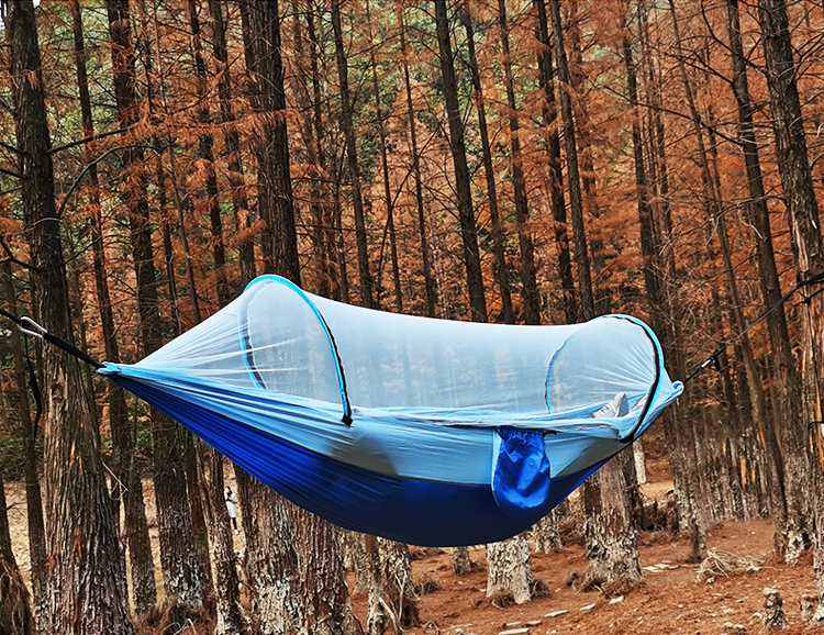 Lightweight Portable Camping Parachute Hammock with Mosquito Net and Polyester Fiber