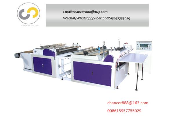 Non woven fabric embossing cutting machine, Non woven hand sewing bag making