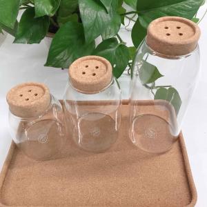 China LFGB Yuelin Glass Bottle Corks Lid Container Storage Jar 0.9*0.7in on sale