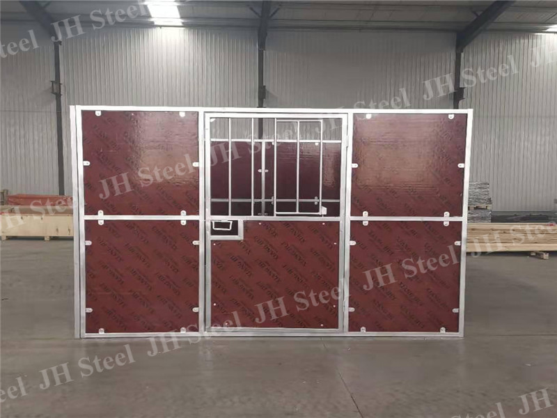 Light Duty Plywood Infill Horse Stall Panels Powder Coating Frame
