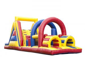 China Outdoor Games Obstacle Course Jump House , Moon Bouncy Obstacle Course Rental on sale